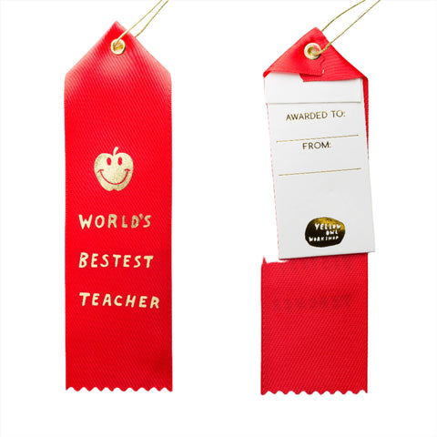 World's Bestest Teacher Award Ribbon