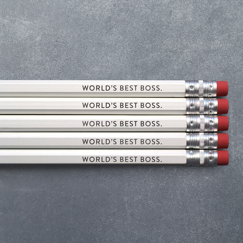 Lot de 5 crayons Best Boss au monde