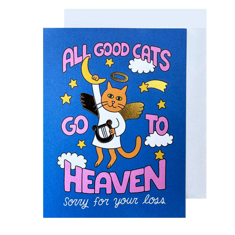 Good Cats Go to Heaven Cat Card