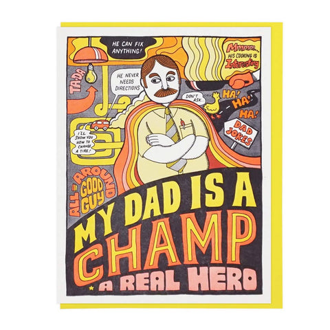 My Dad Is A Champ Card