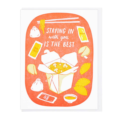 Staying In Takeout Card