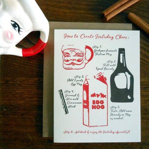 Holiday Egg Nog Recipe Card