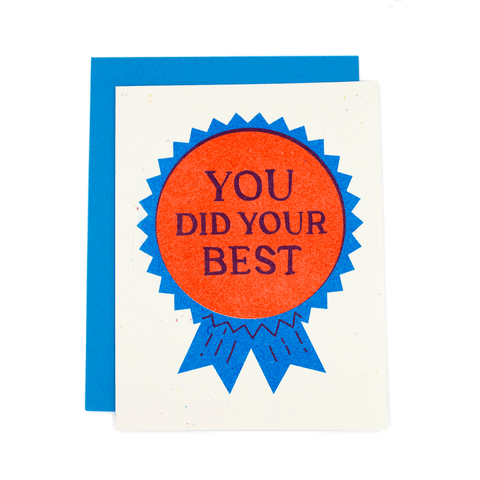 You Did Your Best Risograph Card