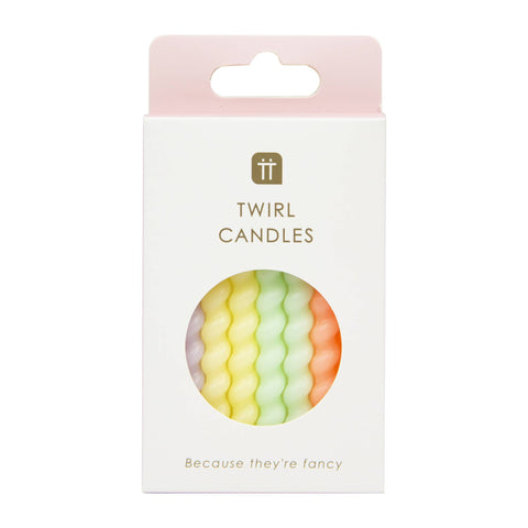 Twisted Pastel Birthday Candles 8-pack