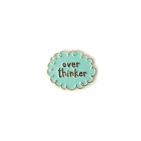 Broche en émail Overthinker