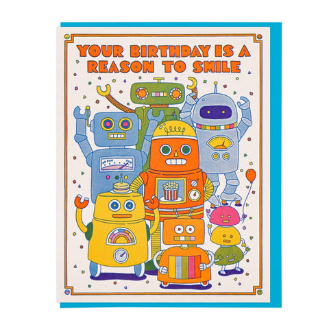 Robot Birthday Card