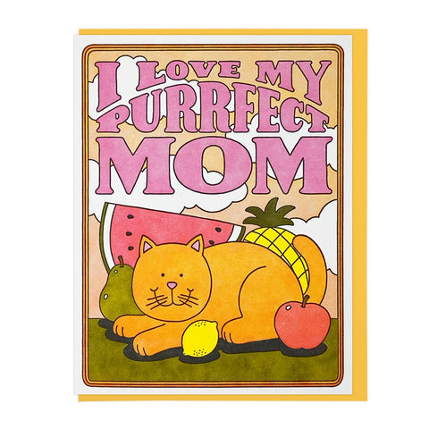 I Love My Purrfect Mom Card