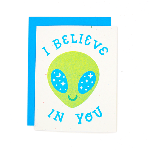 I Believe In You Risograph Card